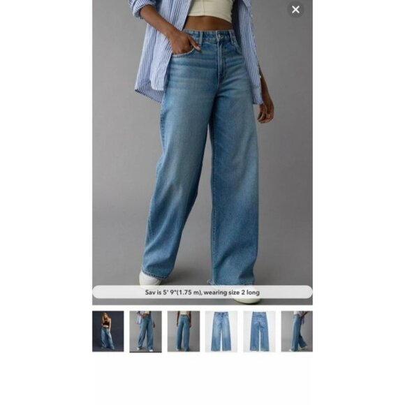 American Eagle Outfitters Wide Leg Jeans - Picture 1 of 12